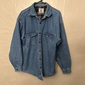 American Blue Mens XL Vintage Jean Shirt‎ Flannel Lining Jacket